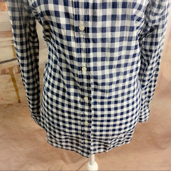 NEW J Crew Poplin Checker button down Shirt - Picture 4 of 11